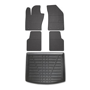 Jeep Compass Floor-Trunk Mats - Omac - El-Toro & YPS - Black - 2017-2025 Jeep Compass Floor-Trunk Mats - Omac - El-Toro & YPS - Black - 2017-2025